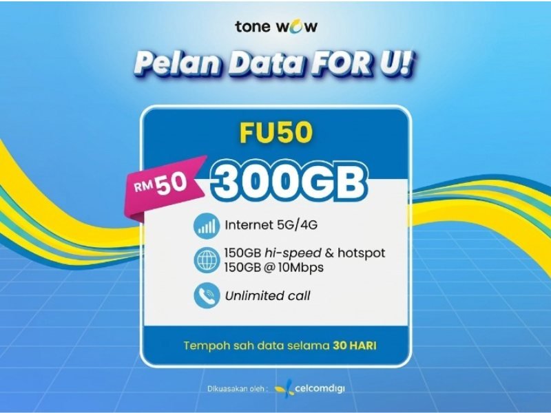 Tone Wow FU50 300GB prepaid plan poster